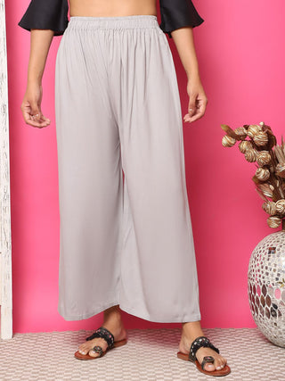 TAG 7 Women High Rise Flared Palazzos - Distacart