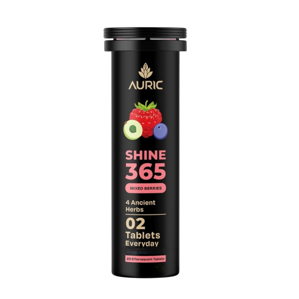 Auric Shine 365 Effervescent Tablets | Mixed Berries Flavour - Distacart