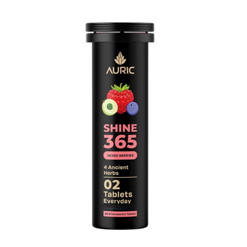 Auric Shine 365 Effervescent Tablets | Mixed Berries Flavour - Distacart