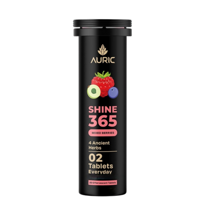 Auric Shine 365 Effervescent Tablets | Mixed Berries Flavour - Distacart