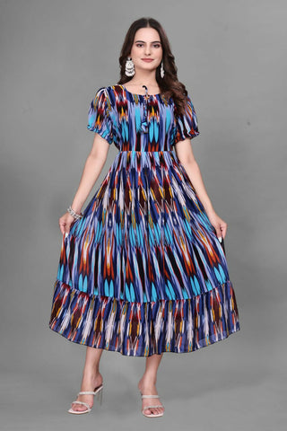 Preksha Creation Georgette Women Long Maxi Dress Type Gown