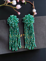 Thumbnail for Inhanns Handmade Crystal Waterfall Earrings - Long - Sea Green Big - Distacart