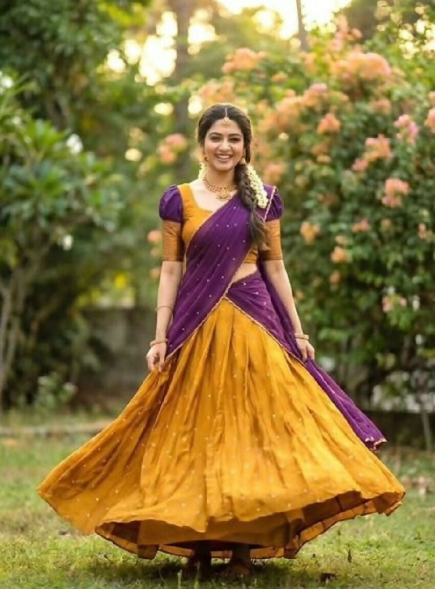 Teeya Creation Womens New Trendy Festive Season Designer Lehenga Choli Set - Wine - Dista
