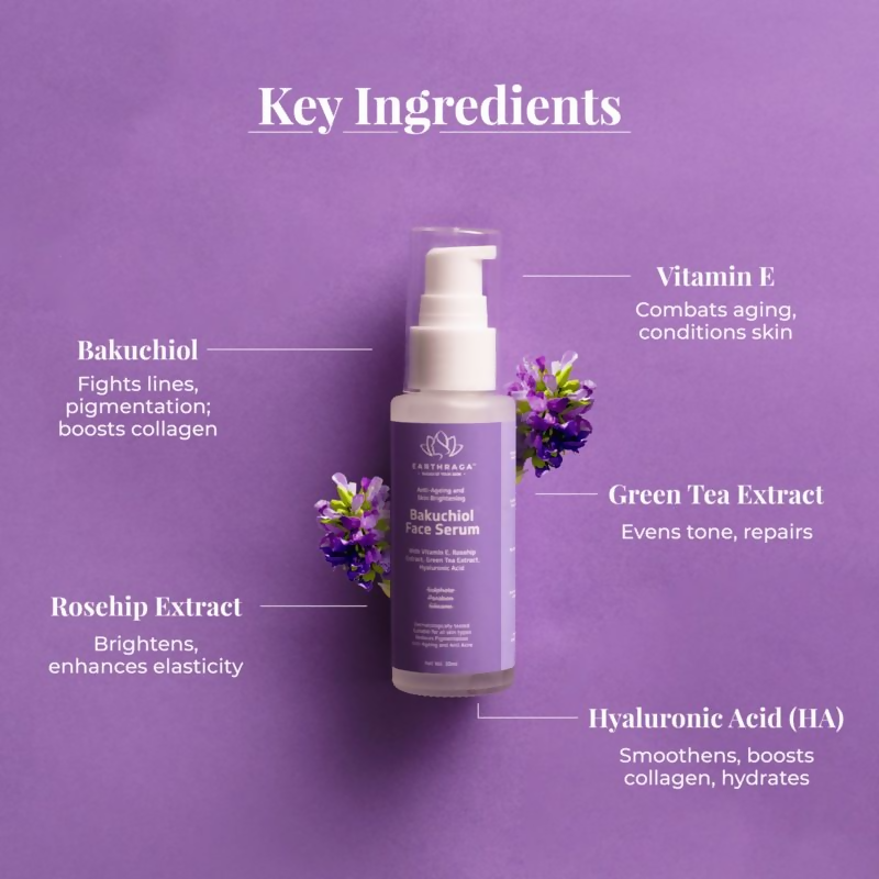Earthraga Bakuchiol Face Serum - Distacart