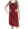 Pixel Home Cotton Apron Check Kitchen-Red Checked - Dista