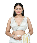 Thumbnail for Joban Fashion Women's White Embroidered Stitched Blouse