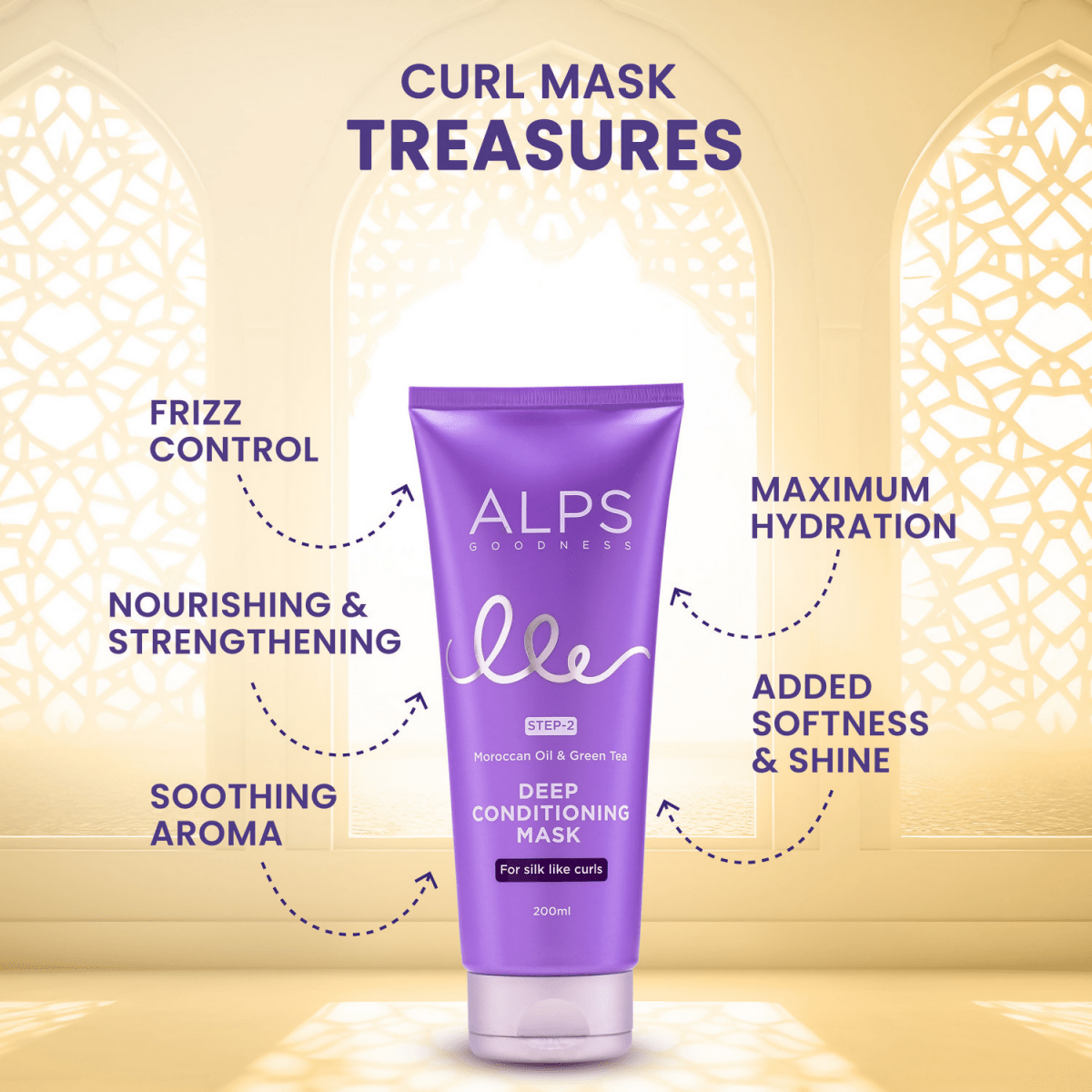 Alps Goodness Deep Conditioning Curl Mask with Moroccan Oil & Green Tea - Distacart