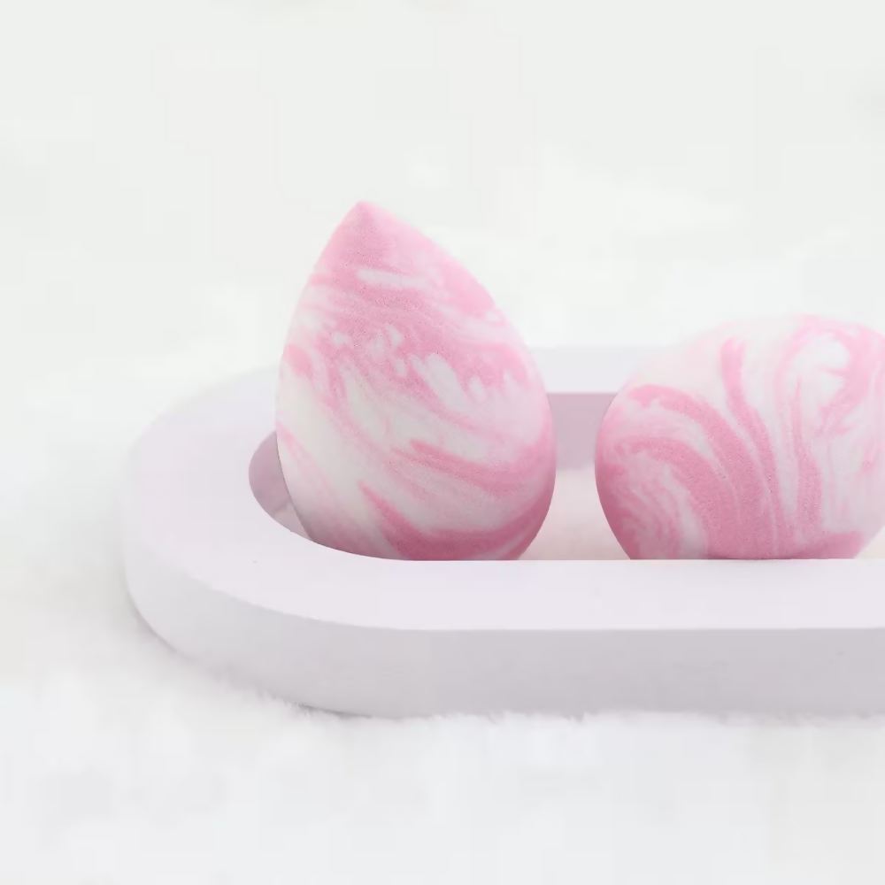 Bronson Professional Super Soft Dual Tone Pink Beauty Blender Makeup Sponge - Dista
