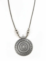 Thumbnail for NVR Women Round Mandaliya Silver Plated Necklace - Distacart