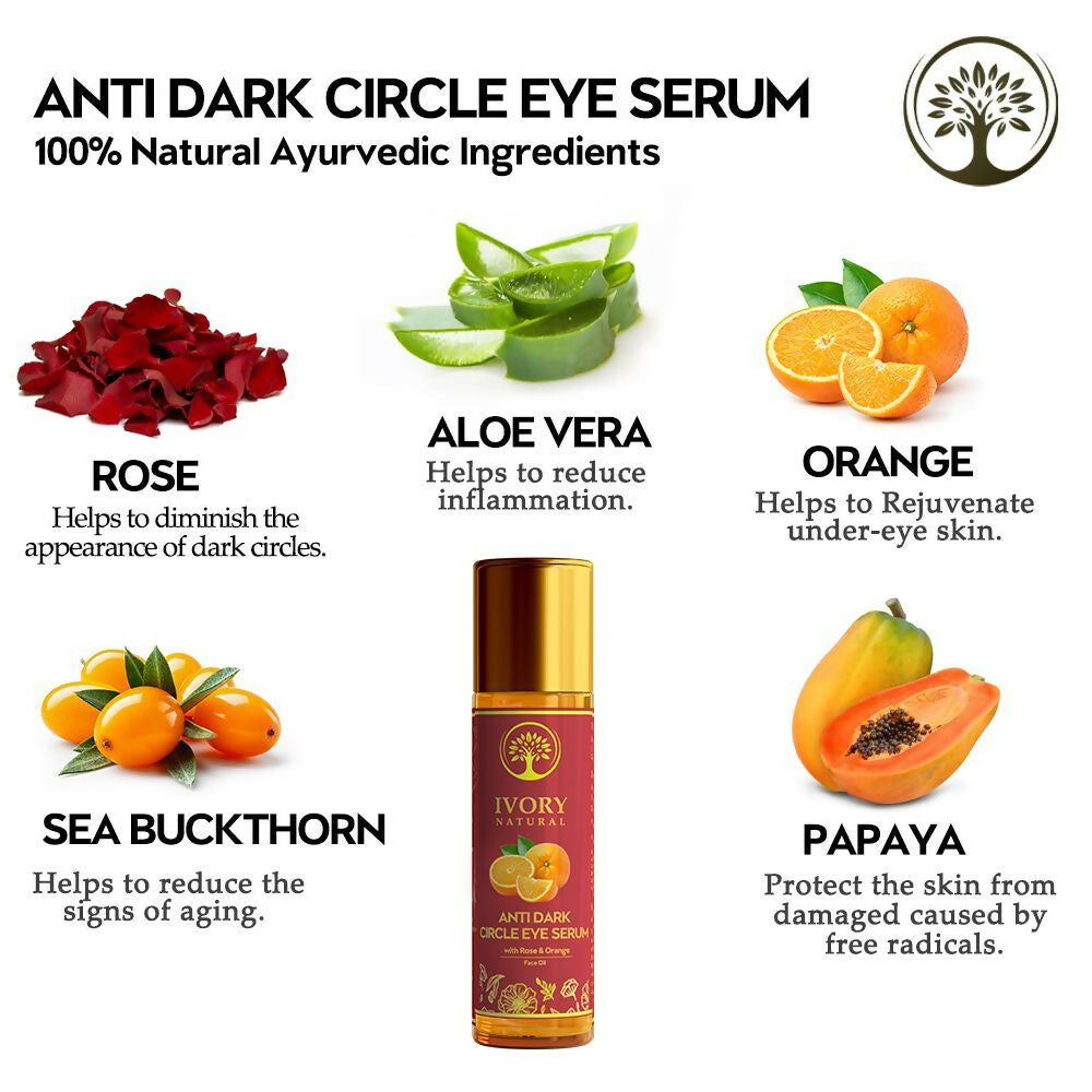 Ivory Natural Dark Circle Eye Serum For Dark Eye Circles, Under-Eye Patches, Swollen Eyes - Distacart
