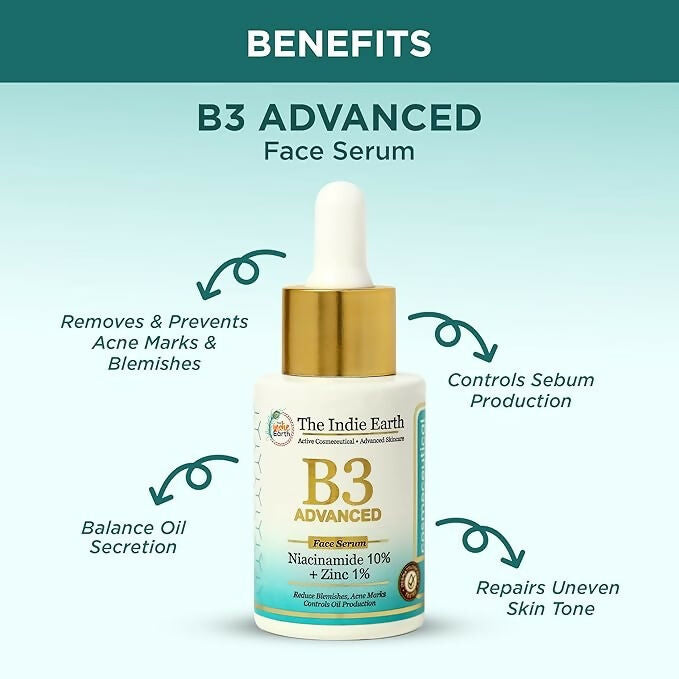 The Indie Earth B3 Advanced Niacinamide 10% & Zinc 1 % Face Serum - Distacart