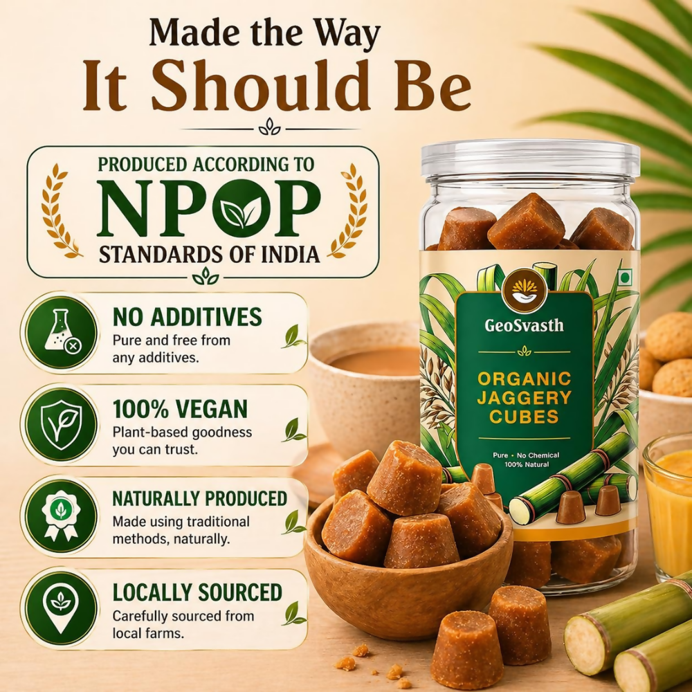 GeoSvasth Organic Jaggery Cubes - Dista