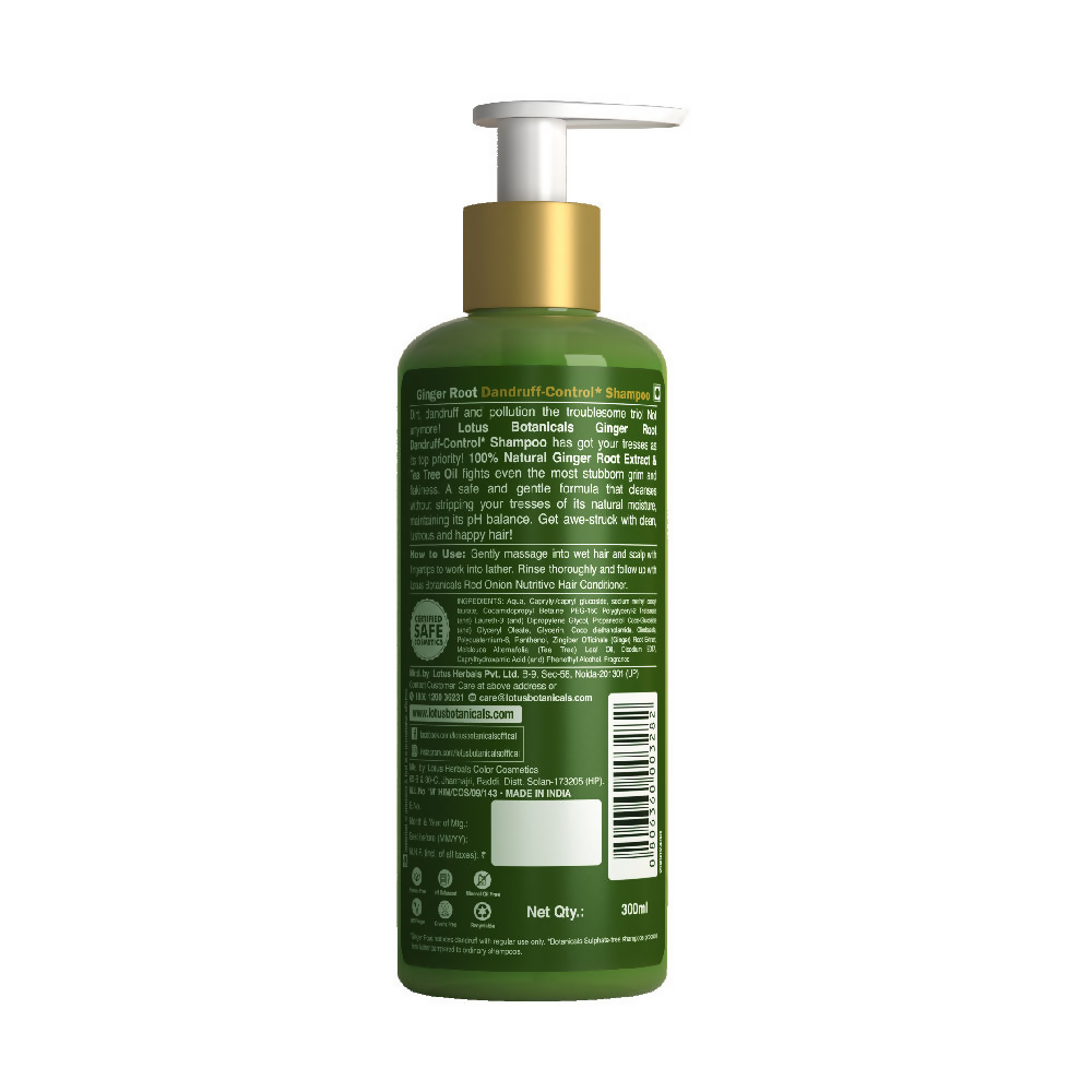 Lotus Botanicals Ginger Root Dandruff-control Shampoo - Distacart