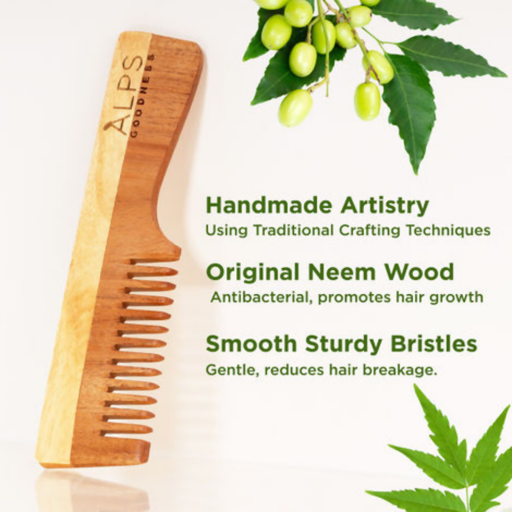 Alps Goodness 100% Natural Neem Comb - Distacart