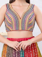 Thumbnail for Joban Fashion Multi Mulberry Silk Sleeveless Back Open Blouse