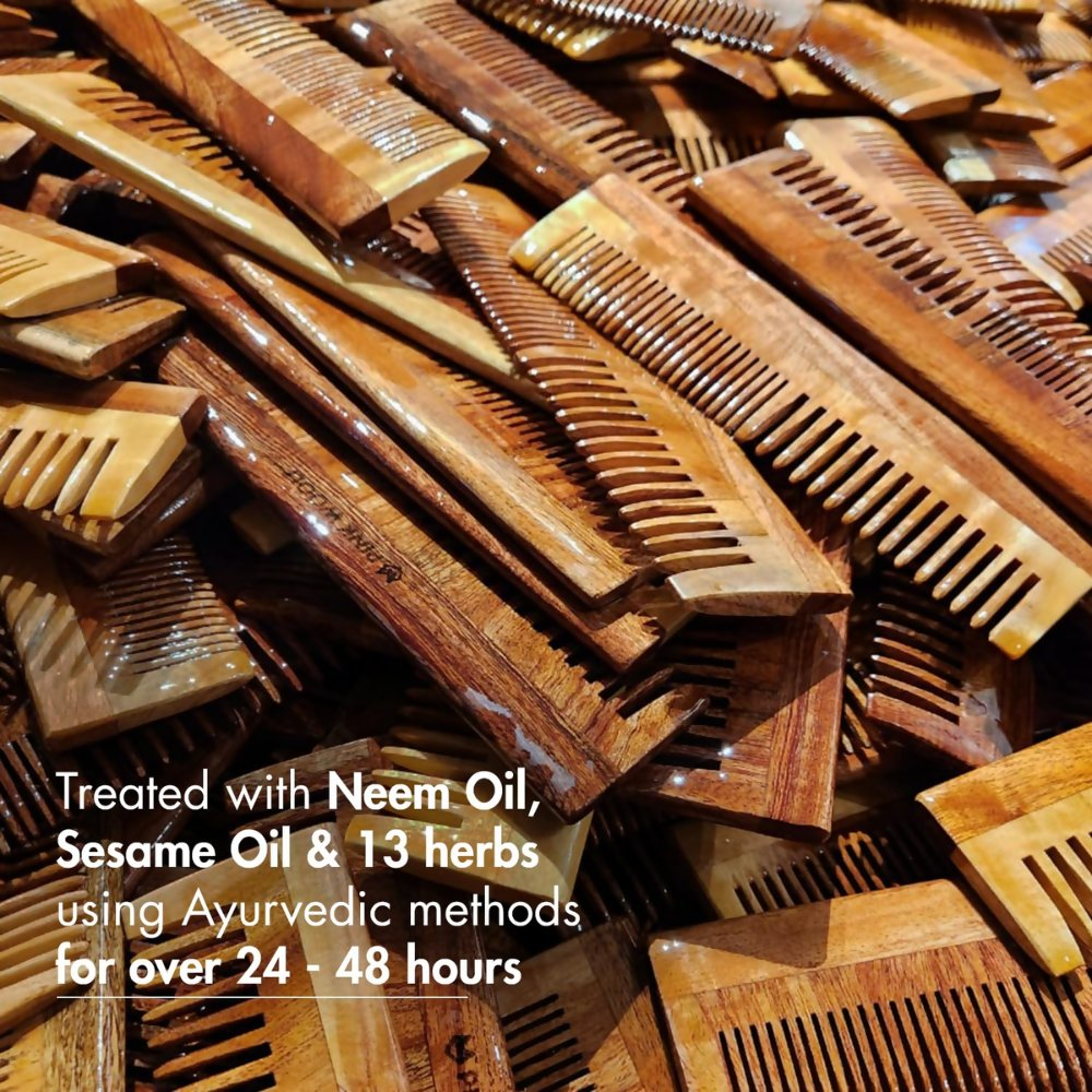 Pink Woolf Neem Wood Comb - Dista