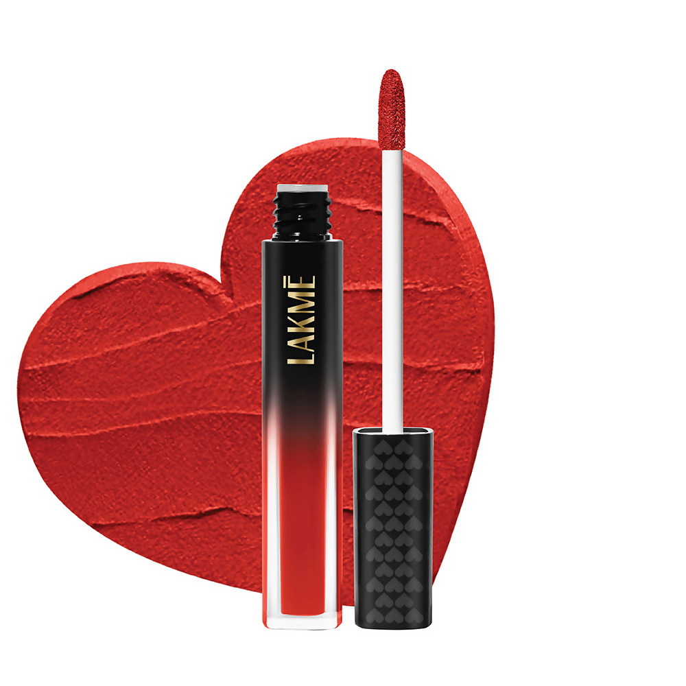 Lakme Xtraordin-Airy Velvet Matte Lip Mousse - New Flame Red - Distacart