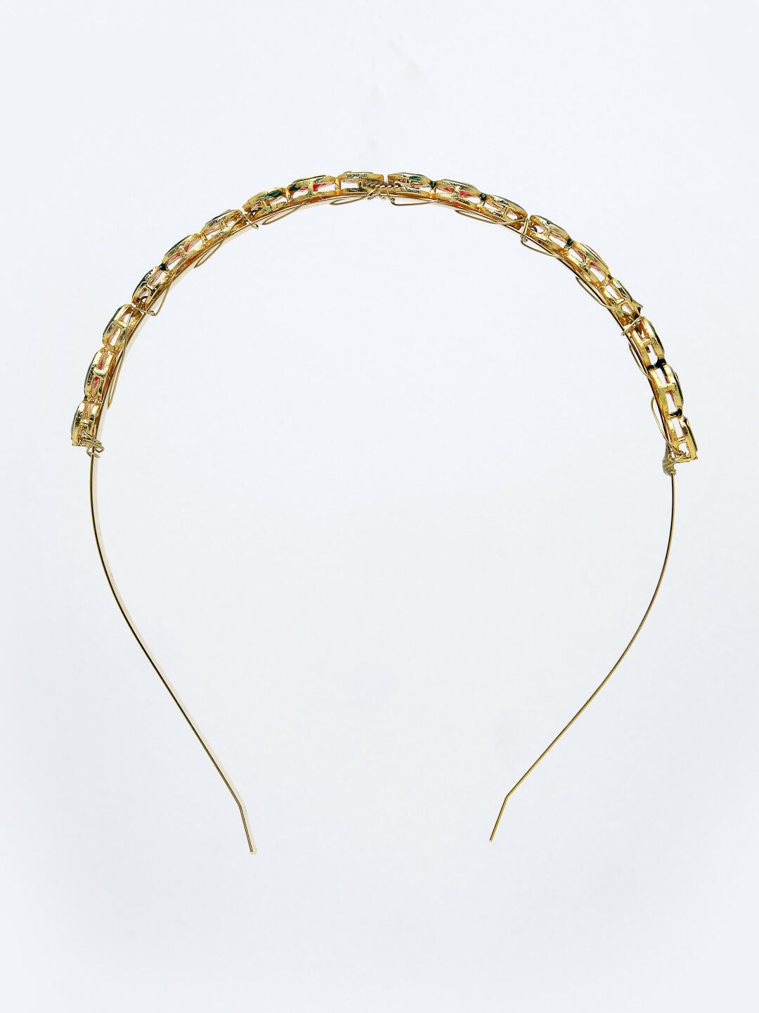 NVR Women's Multi colour Kundan Gold-Plated Embellished Hairband - Distacart