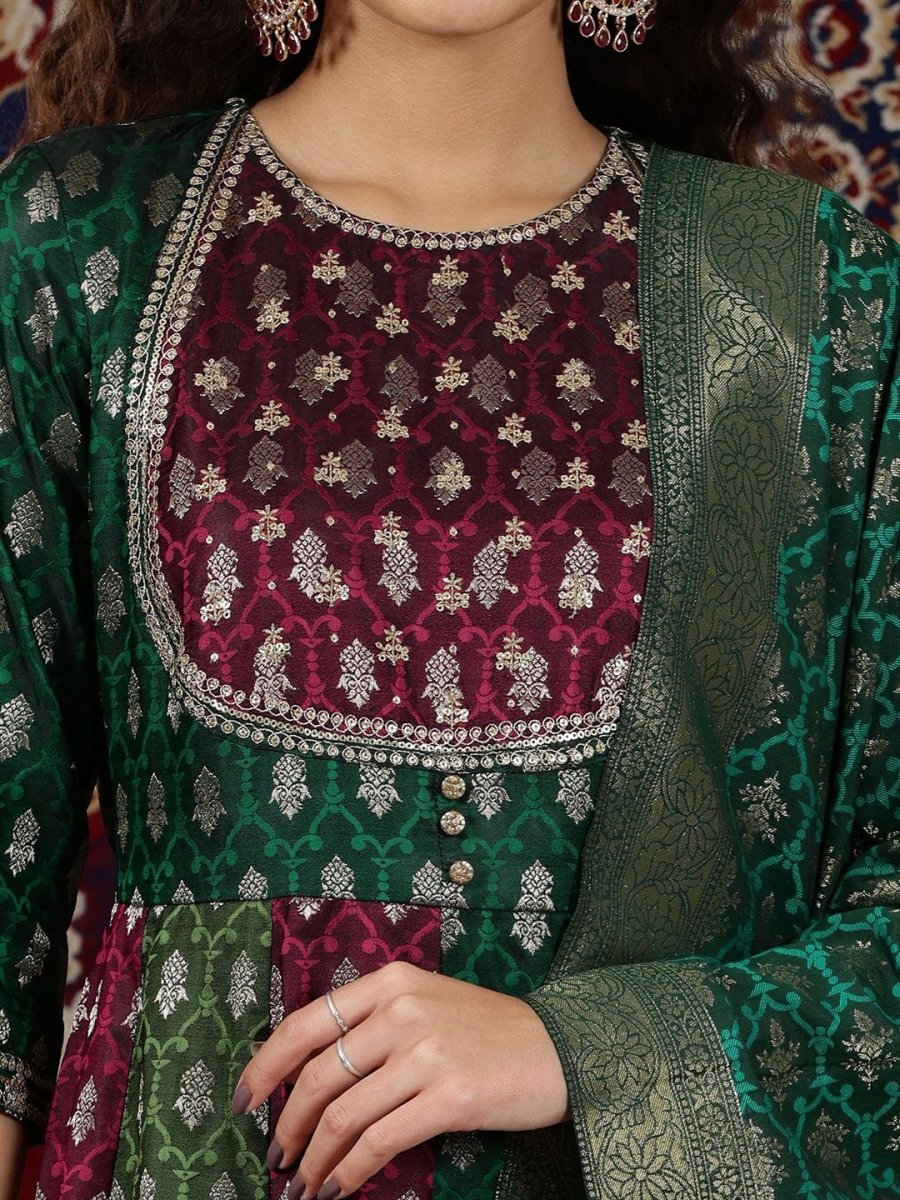 AURELIA Women Ethnic Motifs Printed Maxi Dress - Distacart