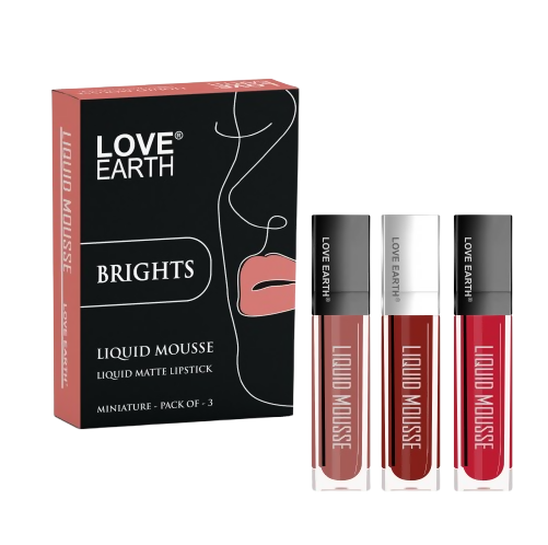 Love Earth Liquid Mousse Matte Lipstick - Brights - Distacart