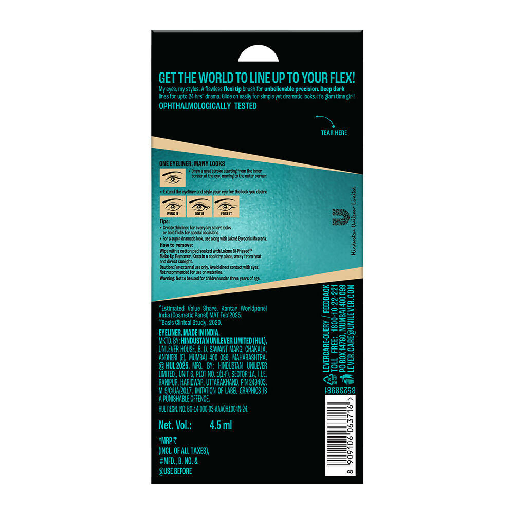 Lakme 9 To 5 Eyeconic Liquid Eyeliner - Natural Brown