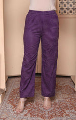 Thumbnail for Miravan Womens Purple Printed Kurta With Palazzo - Distacart