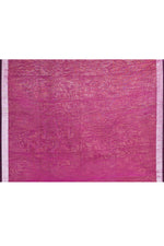 Thumbnail for Piyari Fashion Women's Magenta Embellished Cotton Blend Zari Border Handloom Saree - Distacart