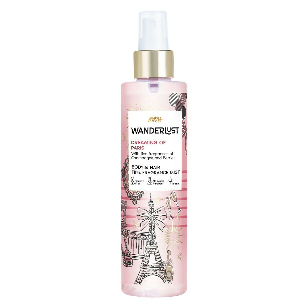 Wanderlust Body & Hair Mist - Dreaming of Paris Long Lasting Perfume, Champagne & Berries - Dista
