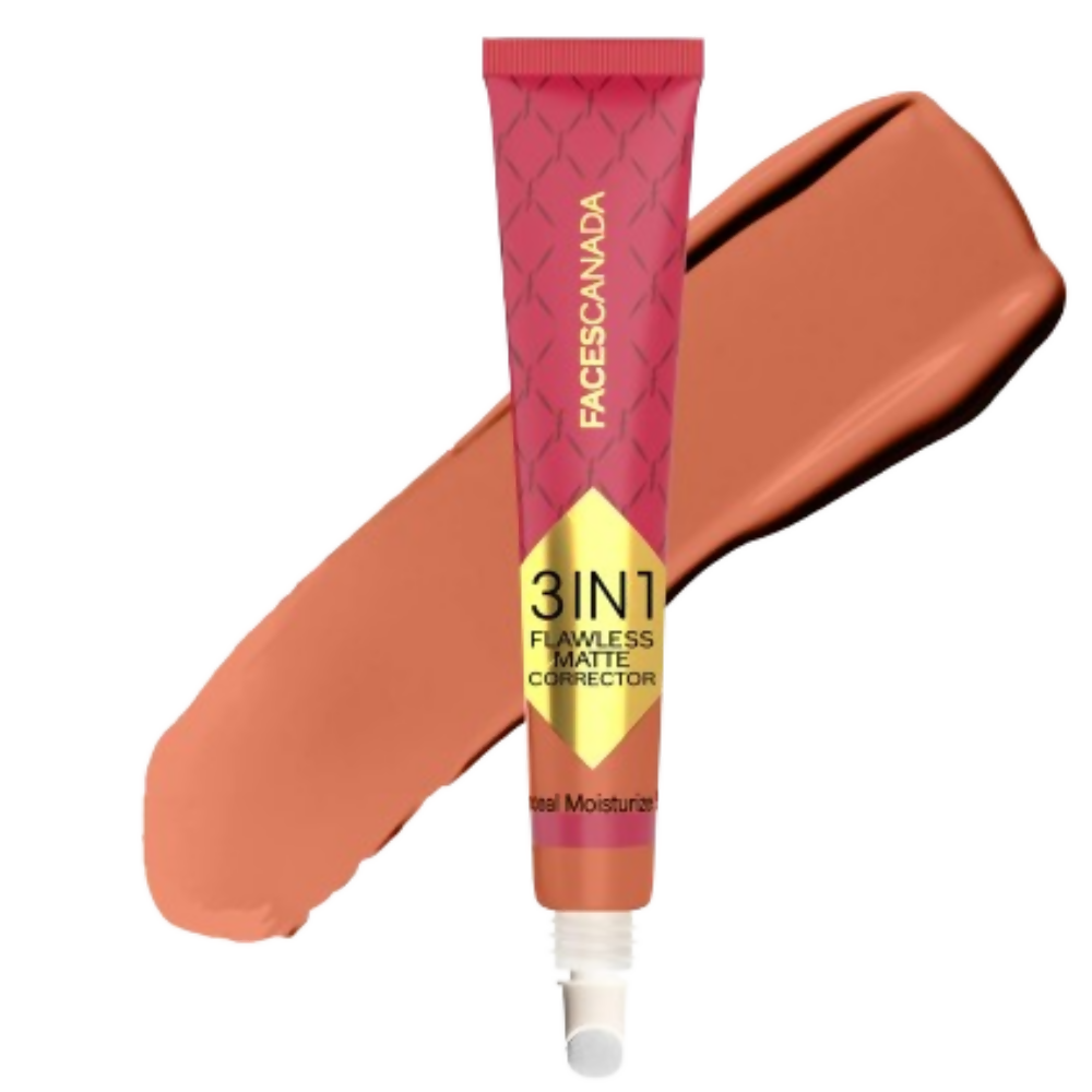 Faces Canada 3 in 1 Flawless Matte Concealer & Colour Correctors - Orange - Distacart