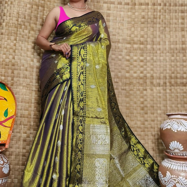 Exclusive Collection Bronze Beautiful Tissue Benarasi Saree