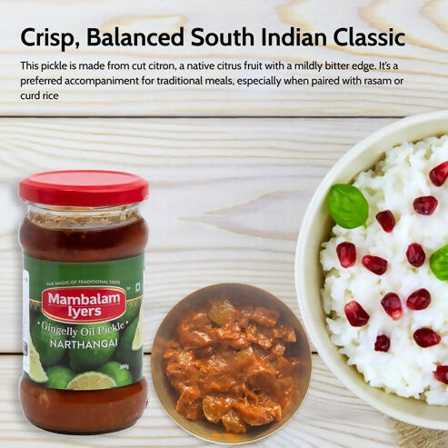 Mambalam Iyers Narthangai Pickle - Distacart
