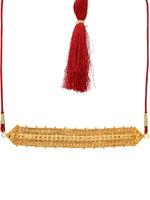 Thumbnail for Ruby Raang Golden Choker with Round Studs