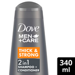 Thumbnail for Dove Men + Care Thick & Strong 2 In 1 Shampoo + Conditioner