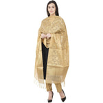 Thumbnail for A R SILK VNS Jaal Fancy Dupatta Golden Color Dupatta or Chunni