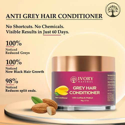 Ivory Natural Grey Hair Conditioner For Early Of Greying, Strengthens Hair - Distacart