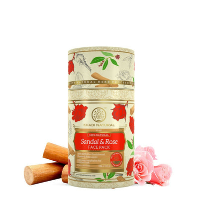 Khadi Natural Sandalwood & Rose Face Pack - Distacart