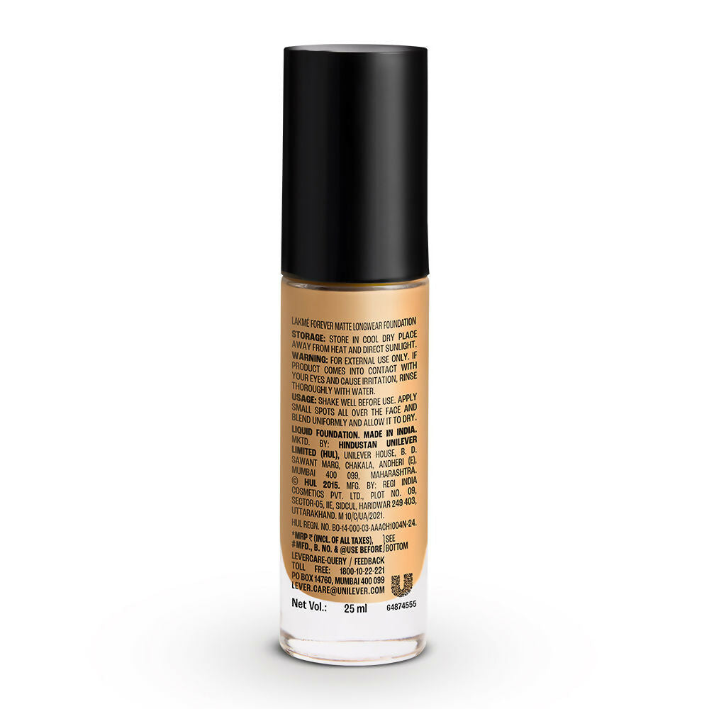 Lakme Forever Matte Longwear Foundation - Warm Creme