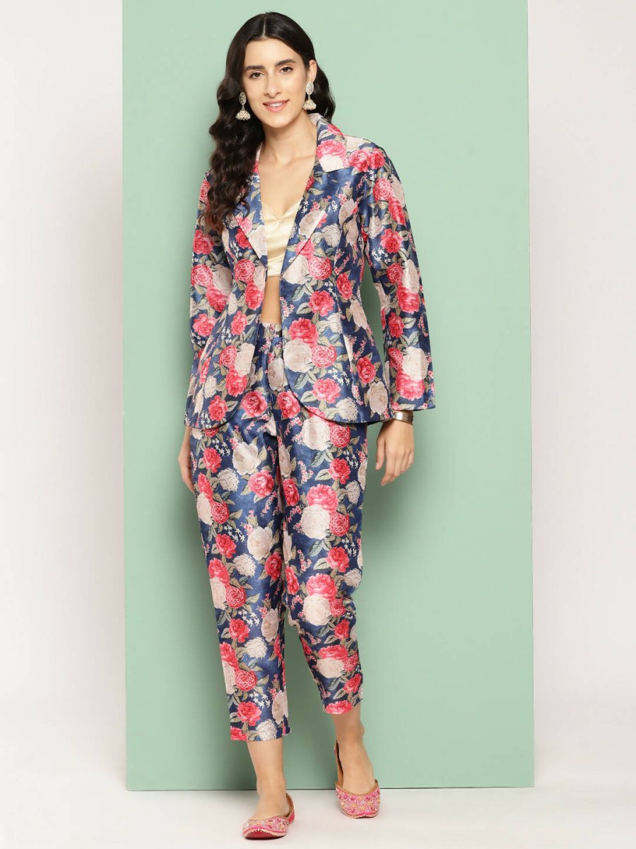 Ahalyaa Women's Traditional Wear Co-ods - Blue - Distacart