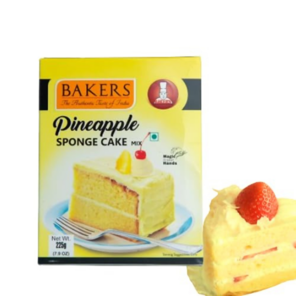 BAKERS Sponge Cake Mix Combo - White Forest & Pineapple - Dista