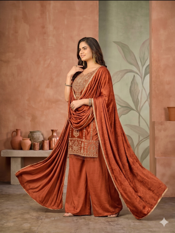 Teeya Creation Womens New Trendy Stylish Heavy Embroiedery With Beads Work Kurta Set - Dista