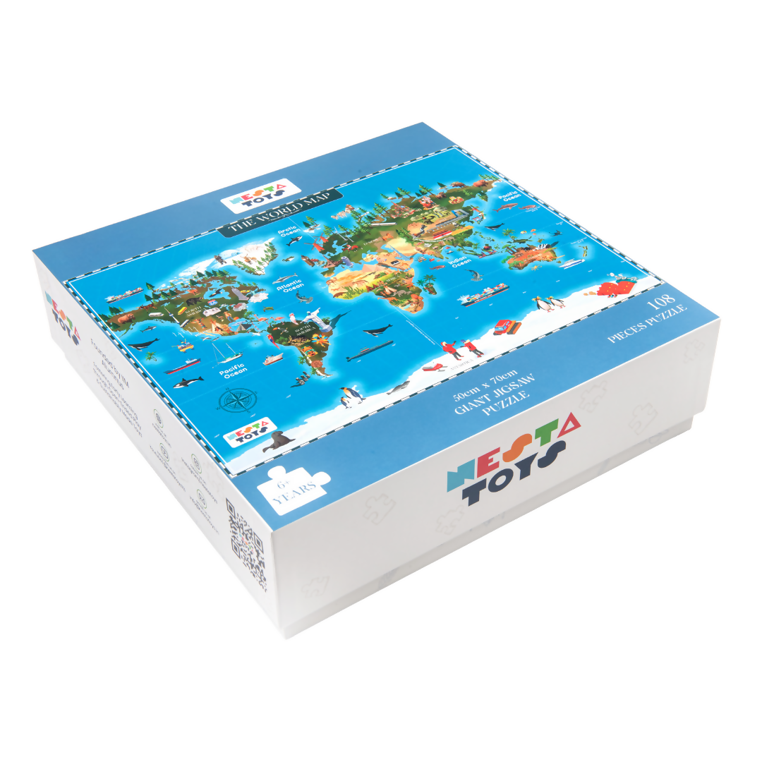108 Pcs World Map Puzzle 6
