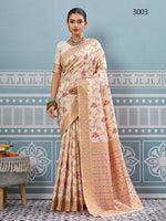 Thumbnail for Astita Cream Silk Saree
