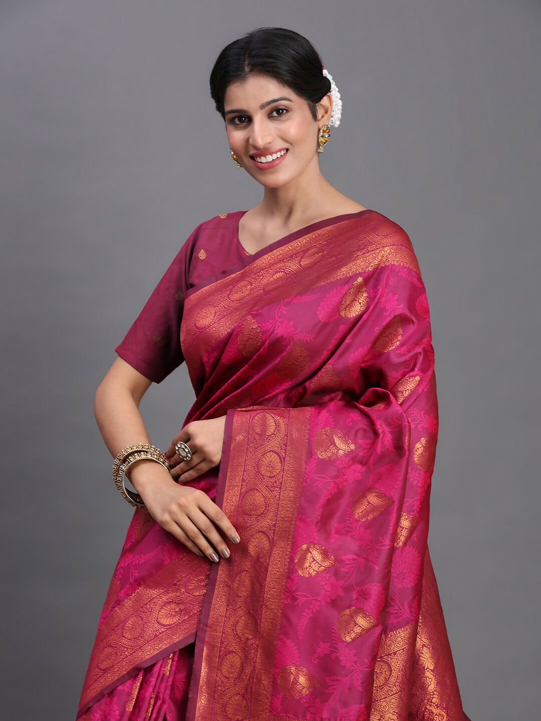 Astita Silk Pink Saree