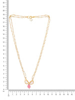 Thumbnail for Ruby Raang Kundan and Pink Stone Necklace