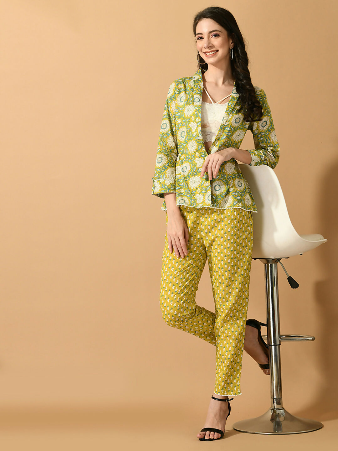 Myshka Women's Multi Printed Floral Jacket - Distacart