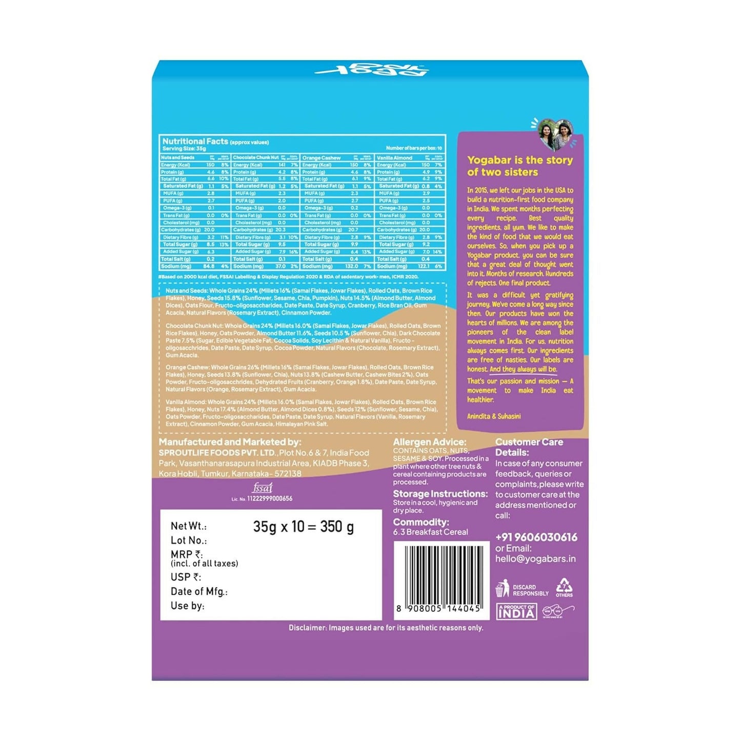 Yoga Bar Multigrain Energy Bar Combo - Distacart