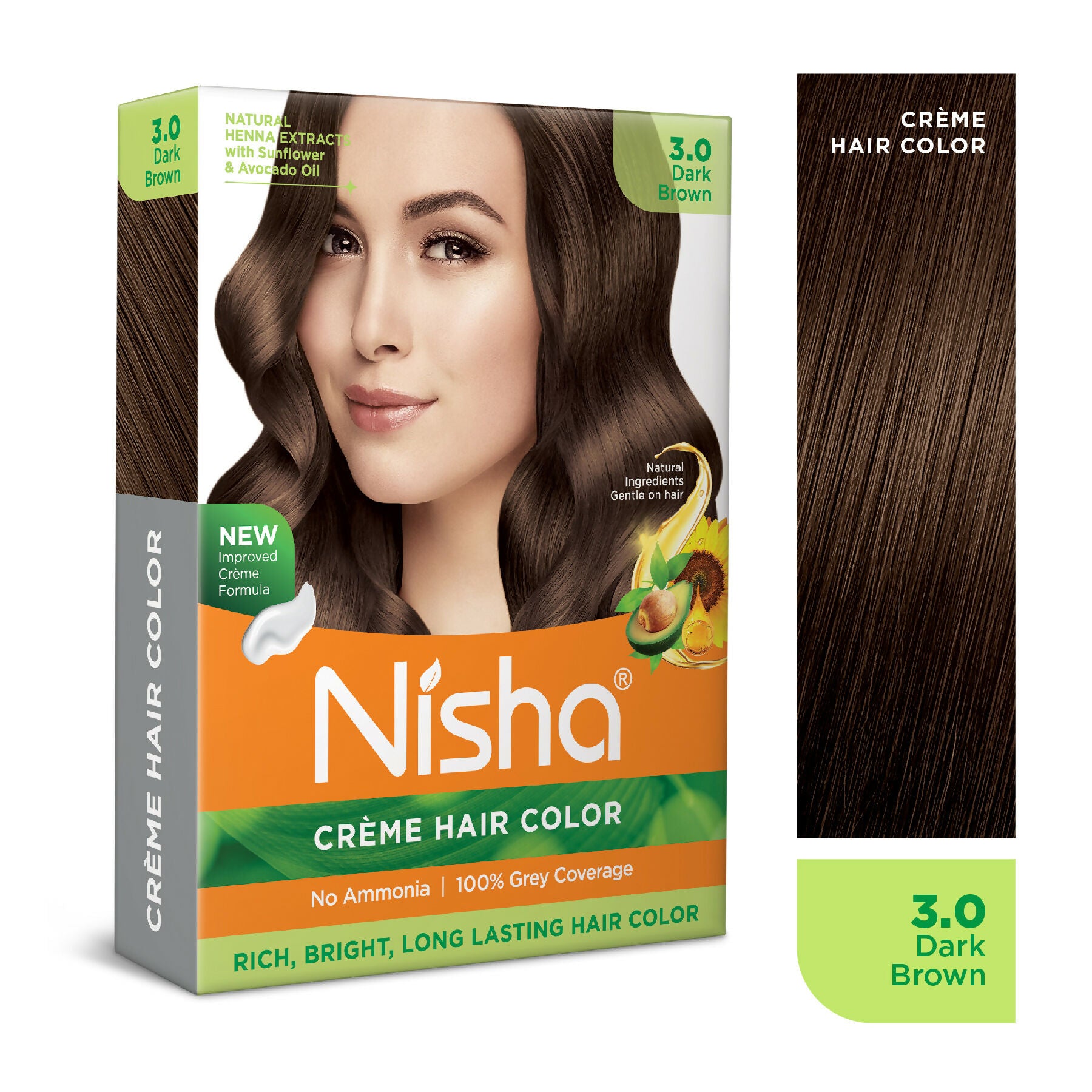 Nisha Creme Hair Color for Women - Dark Brown - Distacart