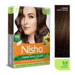 Thumbnail for Nisha Creme Hair Color for Women - Dark Brown - Distacart