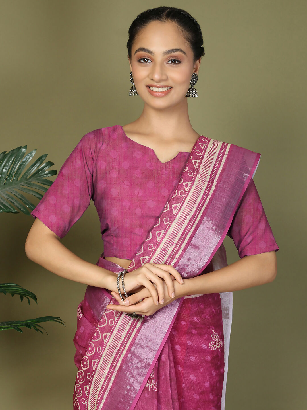 Astita Cotton Purple Saree