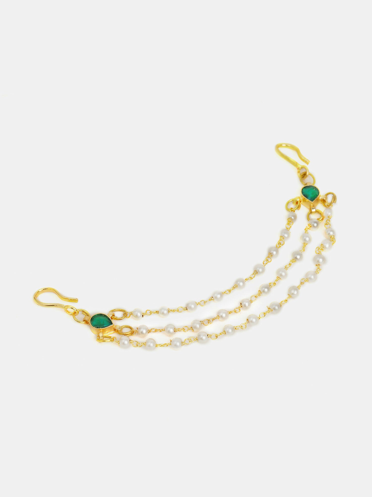 Ruby Raang Kundan Hair Accessory - Distacart
